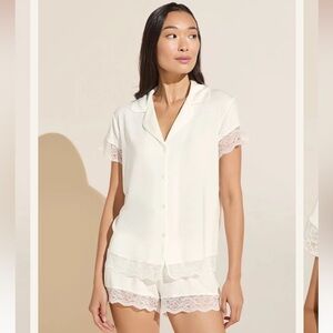 Eberjey ‘Malou’ Lace Trim Shorts PJ Set